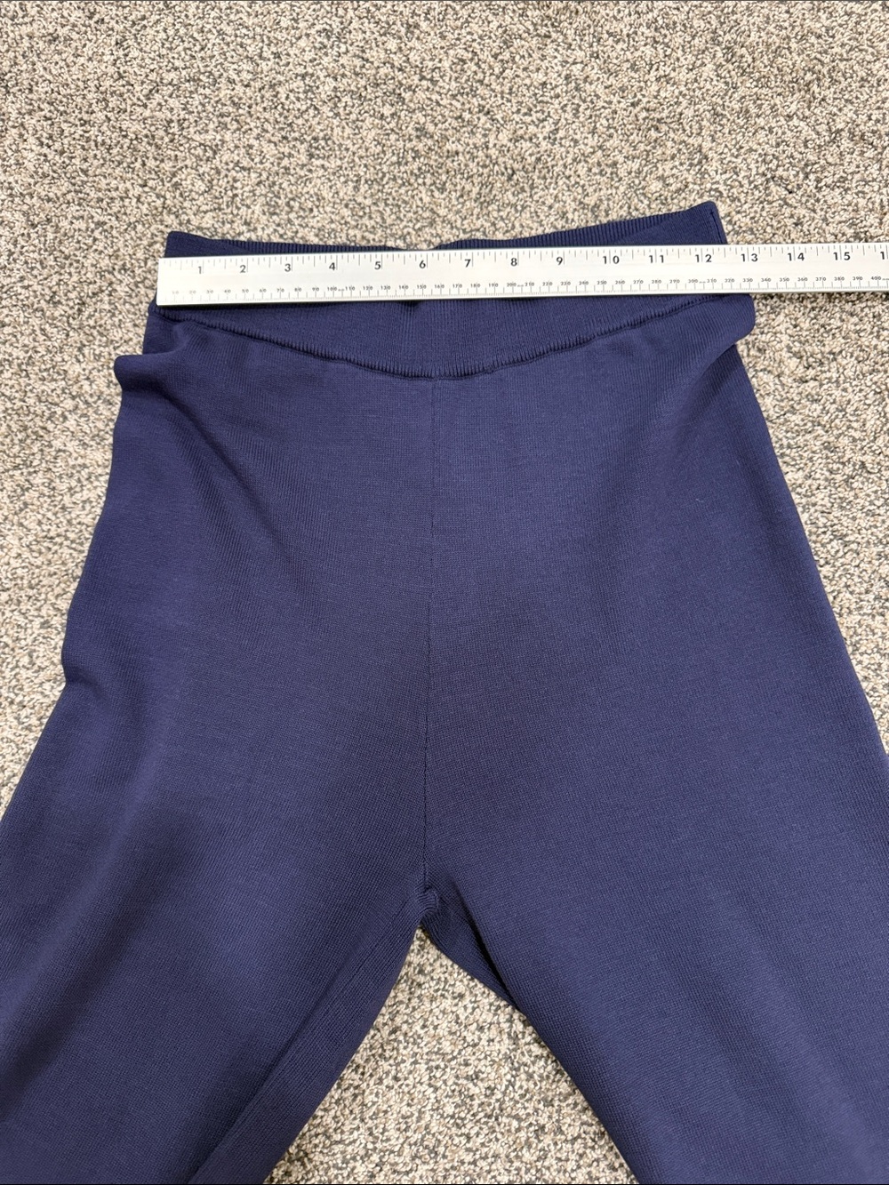 Commense Navy Knit Wide Leg Pants Set W/Vest Classy Minimalist Elevated Staple S - Picture 16 of 16